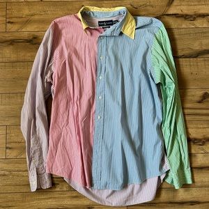 polo ralph lauren shirt multicolor striped oxford